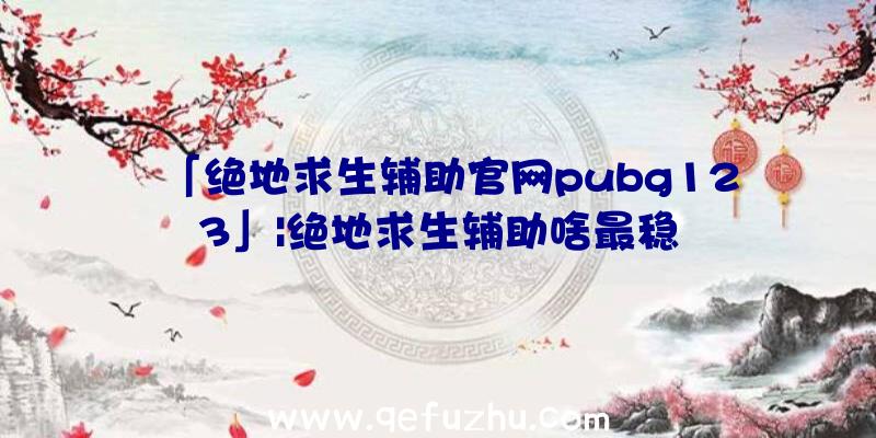 「绝地求生辅助官网pubg123」|绝地求生辅助啥最稳